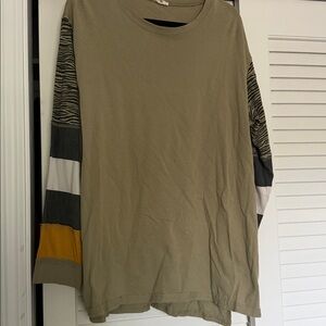 Easel Olive Green Top